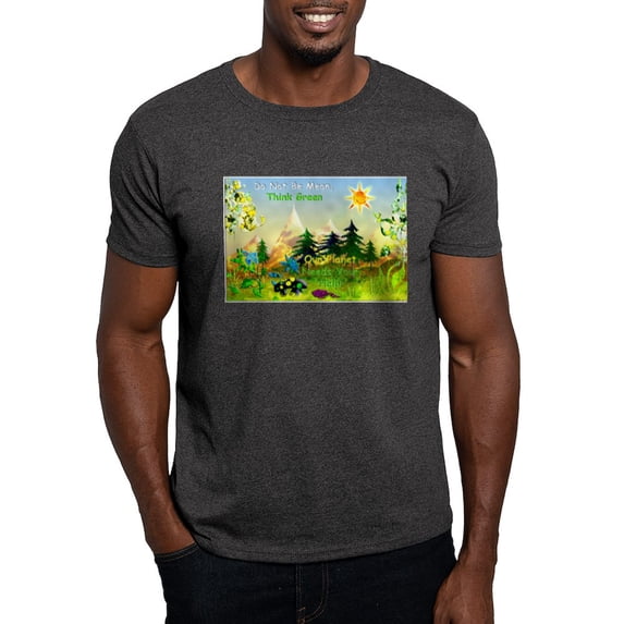 CafePress - Think Green Dark T Shirt - Men's Classic Graphic Cotton T-Shirt