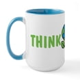 thumbnail image 1 of CafePress - Think Green Large Mug - 15 oz Ceramic Large White Novelty Mug, 1 of 4