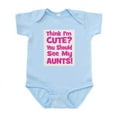thumbnail image 1 of CafePress - Think I'm Cute? Aunts (Plural Infant Bodysuit - Baby Light Bodysuit, Size Newborn - 24 Months, 1 of 4
