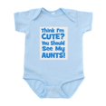 thumbnail image 1 of CafePress - Think I'm Cute? Aunts (Plural Infant Bodysuit - Baby Light Bodysuit, Size Newborn - 24 Months, 1 of 4
