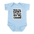 thumbnail image 1 of CafePress - Think I'm Cute? Cousin Blac Infant Bodysuit - Baby Light Bodysuit, Size Newborn - 24 Months, 1 of 4