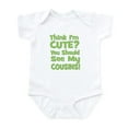 thumbnail image 1 of CafePress - Think I'm Cute? Cousins (Plur Infant Bodysuit - Baby Light Bodysuit, Size Newborn - 24 Months, 1 of 4