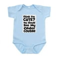 thumbnail image 1 of CafePress - Think I'm Cute? Older Cousin Infant Bodysuit - Baby Light Bodysuit, Size Newborn - 24 Months, 1 of 4