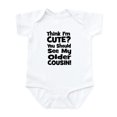 thumbnail image 1 of CafePress - Think I'm Cute? Older Cousin Infant Bodysuit - Baby Light Bodysuit, Size Newborn - 24 Months, 1 of 4
