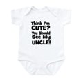 thumbnail image 1 of CafePress - Think I'm Cute? Uncle Black Infant Bodysuit - Baby Light Bodysuit, Size Newborn - 24 Months, 1 of 4