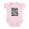 thumbnail image 1 of CafePress - Think I'm Cute? Uncle Black Infant Bodysuit - Baby Light Bodysuit, Size Newborn - 24 Months, 1 of 4
