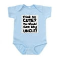 thumbnail image 1 of CafePress - Think I'm Cute? Uncle Black Infant Bodysuit - Baby Light Bodysuit, Size Newborn - 24 Months, 1 of 4