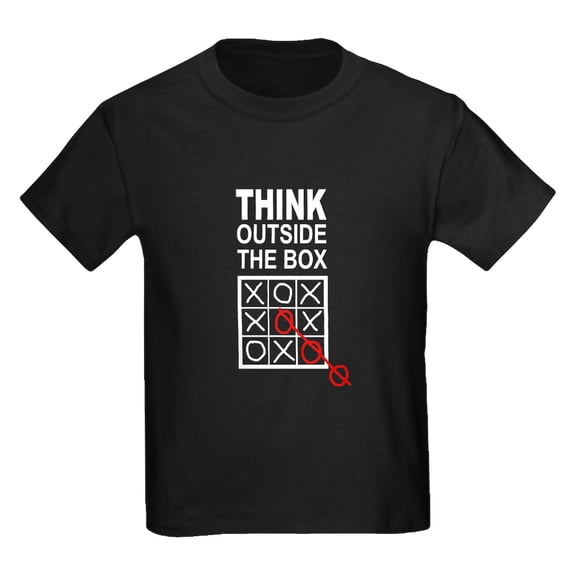 CafePress - Think Outside The Box Kids Dark T Shirt - Dark T-Shirt Kids XS-XL