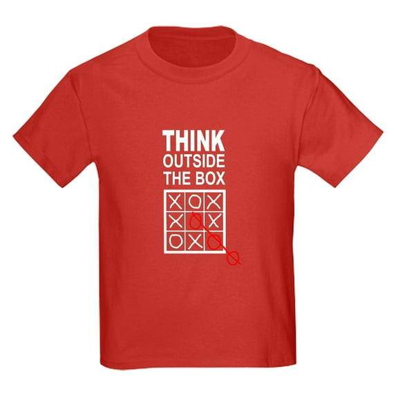 CafePress - Think Outside The Box Kids Dark T Shirt - Dark T-Shirt Kids XS-XL