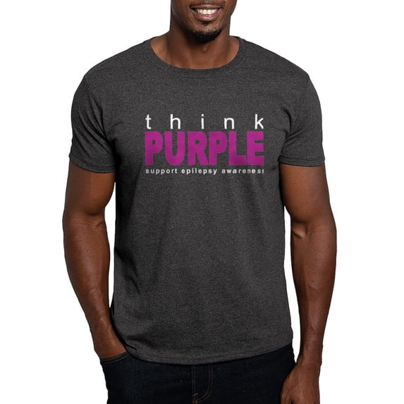 CafePress - Think Purple: Epilepsy Dark T Shirt - Men's Classic Graphic Cotton T-Shirt