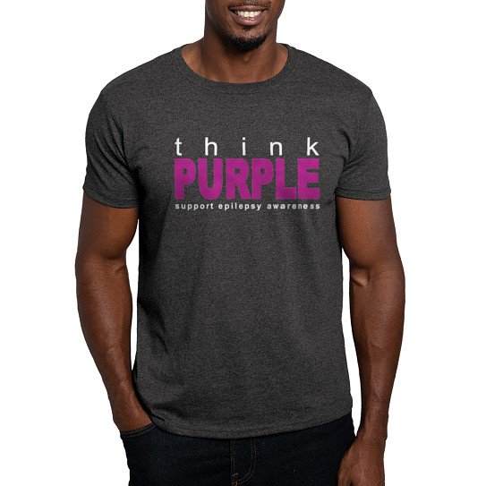 CafePress - Think Purple: Epilepsy Dark T Shirt - Men's Classic Cotton T-Shirts