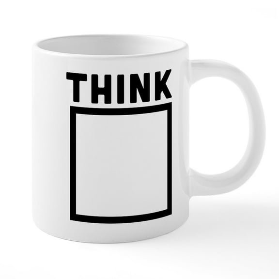CafePress - Think Square - 20 Oz White Ceramic Mega Mug