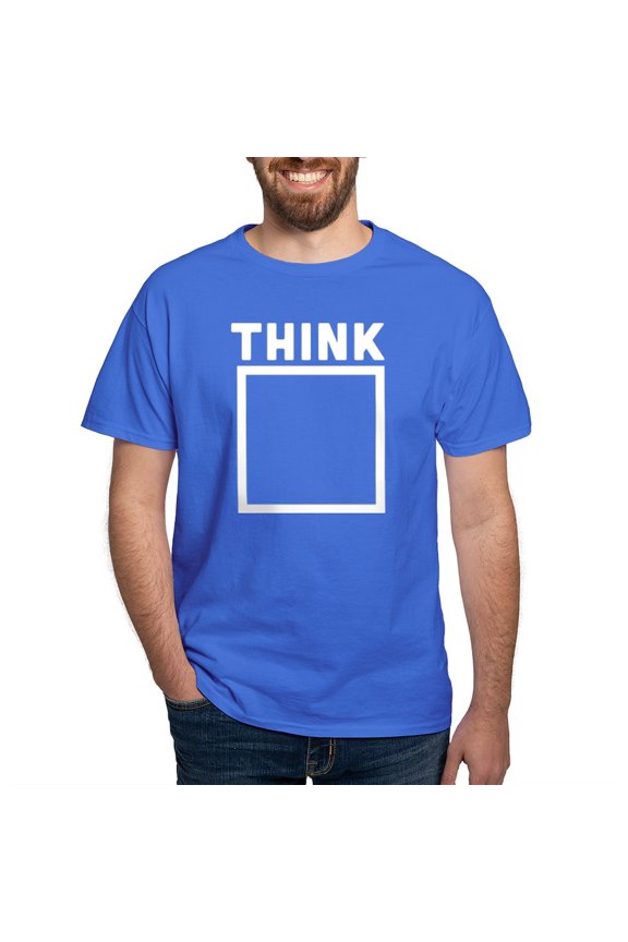 - Think Square Dark T Shirt - Men's Classic Graphic Cotton T-Shirt