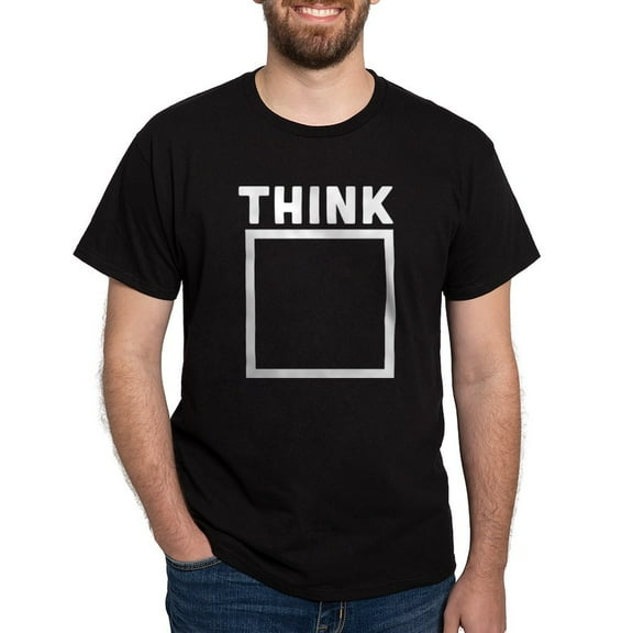 CafePress - Think Square Dark T Shirt - Men's Classic Graphic Cotton T-Shirt