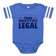 thumbnail image 1 of CafePress - Think While It'S Still - Cute Infant Baby Football Bodysuit, 1 of 3