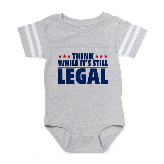 CafePress - Think While It'S Still - Cute Infant Baby Football Bodysuit