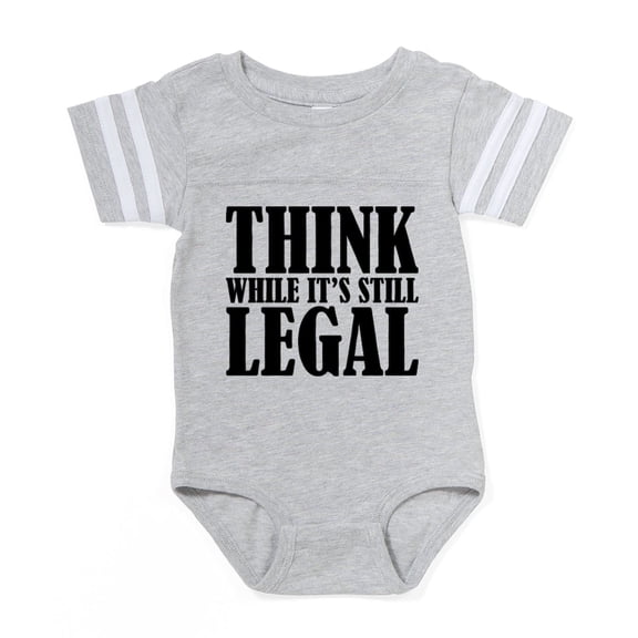 CafePress - Think While It'S Still - Cute Infant Baby Football Bodysuit