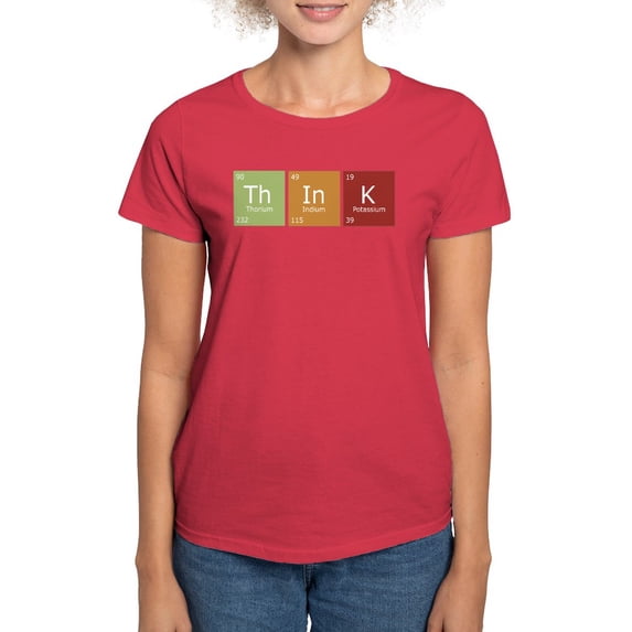 CafePress - Think Women's Dark T Shirt - Women's Traditional Fit Dark T-Shirt