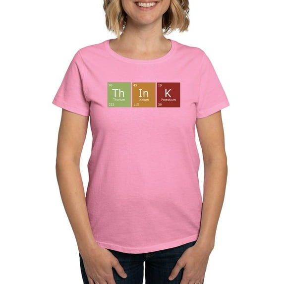 CafePress - Think Women's Dark T Shirt - Women's Traditional Fit Dark T-Shirt