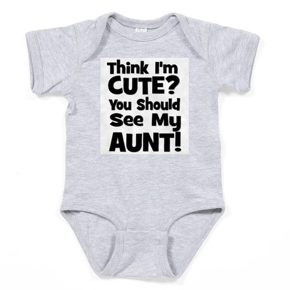 CafePress - Thinkimcute_Aunt_Black - Cute Infant Bodysuit Baby Romper - Size Newborn - 24 Months