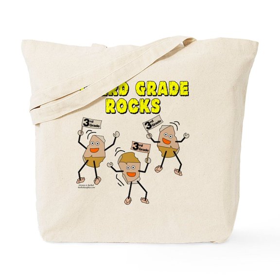 CafePress - Third Grade Rocks Tote Bag - Unisex Canvas Tote Bag, Beige, 1-Piece