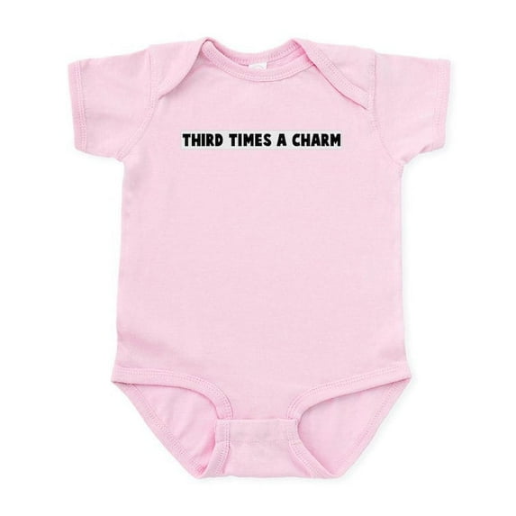 CafePress - Third Times A Charm Infant Bodysuit - Baby Light Bodysuit, Size Newborn - 24 Months