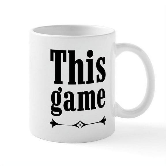 CafePress - This Game Mugs - 11 oz Ceramic Mug - Novelty Coffee Tea Cup