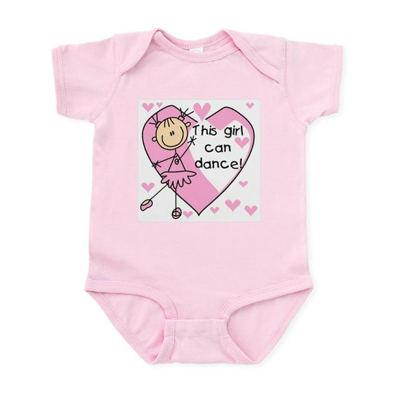 CafePress - This Girl Can Dance Infant Bodysuit - Baby Light Bodysuit, Size Newborn - 24 Months