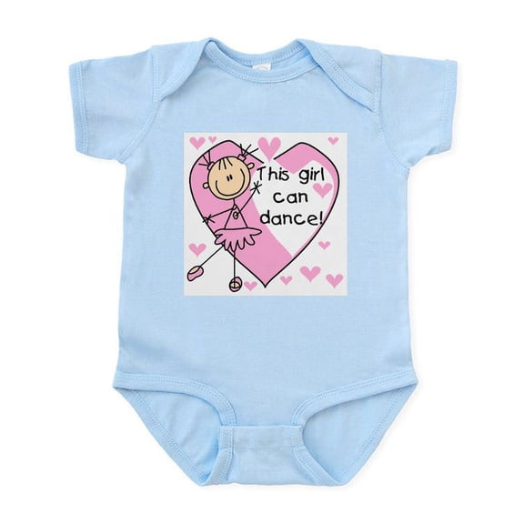 CafePress - This Girl Can Dance Infant Bodysuit - Baby Light Bodysuit, Size Newborn - 24 Months