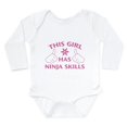 thumbnail image 1 of CafePress - This Girl Has Ninja Skills Long Sleeve Infant Body - Long Sleeve Cotton Baby Bodysuit, 1 of 4