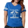 thumbnail image 1 of CafePress - This Girl Is Officially 21 Years Old T Shirt - Womens Football Shirt, 1 of 4