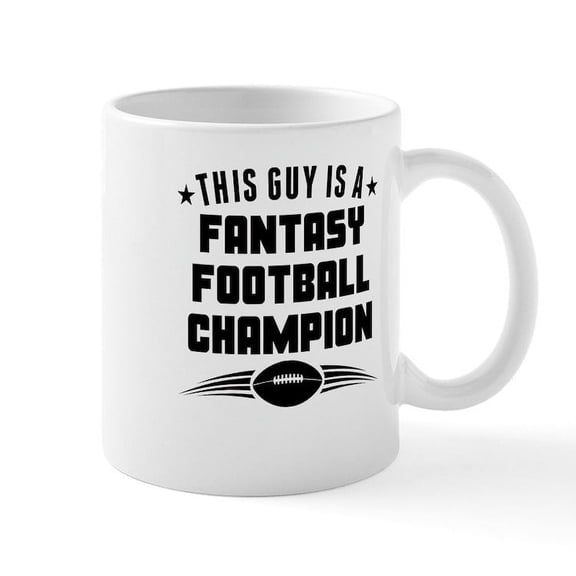 CafePress - This Guy Is A Fantasy Football Champion Mugs - 11 oz Ceramic Mug - Novelty Coffee Tea Cup