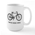thumbnail image 1 of CafePress - This Is How I Roll Bicycle Mug - 15 oz Ceramic Large White Novelty Mug, 1 of 6