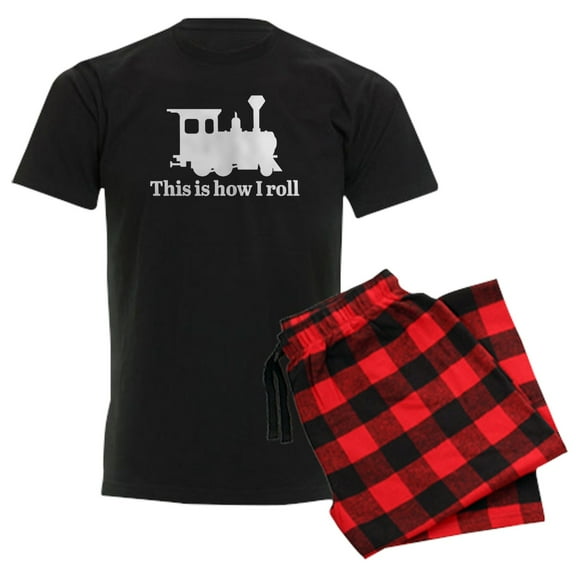 CafePress - This Is How I Roll Men's Dark Pajamas - Men's Dark Loose Fit Cotton Pajama Set