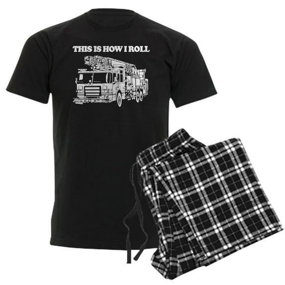 CafePress - This Is How I Roll Men's Dark Pajamas - Men's Dark Loose Fit Cotton Pajama Set
