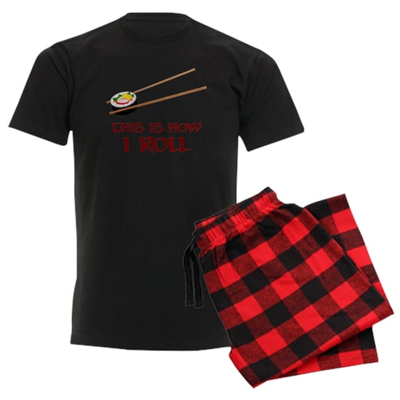 CafePress - This Is How I Sushi Roll Pajamas - Men's Dark Loose Fit Cotton Pajama Set