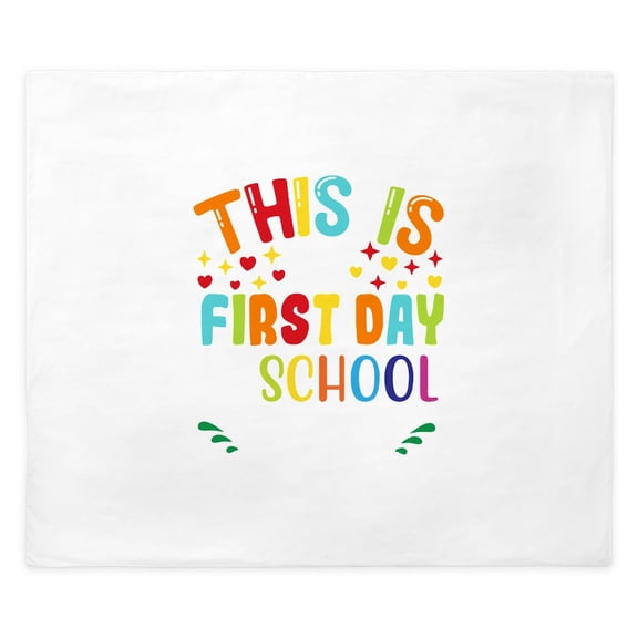 CafePress - This Is My First Day Of School Sh - King Duvet Cover, Printed Comforter Cover, Unique Bedding,