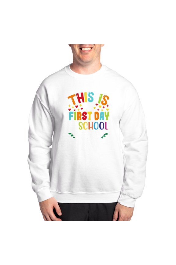 - This Is My First Day Of School Shirt Ba Sweatshirt - Crew Neck Sweatshirt