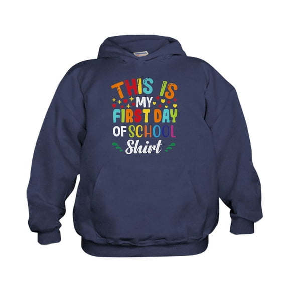 CafePress - This Is My First Day Of School Shirt Ba Sweatshirt - Kids Hooded Sweatshirt, Classic Hoodie
