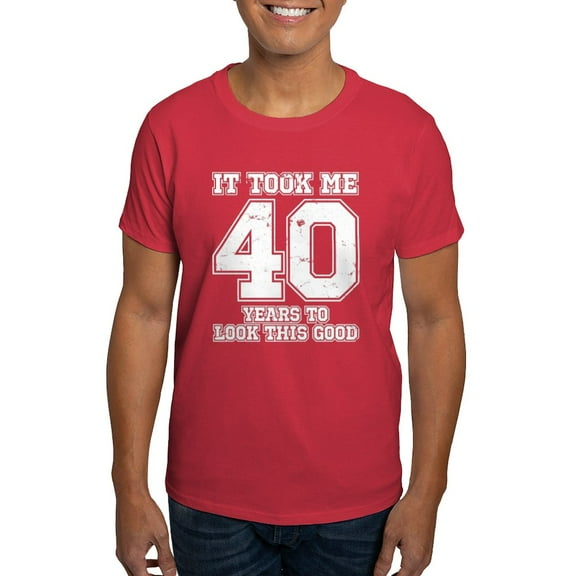 CafePress - This Is What 40 And Awesome Looks Lik Dark T Shirt - Men's Classic Graphic Cotton T-Shirt