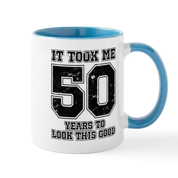 CafePress - This Is What 50 And Awesome Look - 11 oz Ceramic Mug - Novelty Coffee Tea Cup