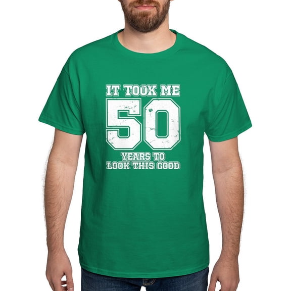 CafePress - This Is What 50 And Awesome Looks Lik Dark T Shirt - Men's Classic Graphic Cotton T-Shirt