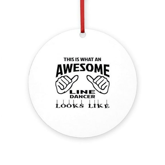 CafePress - This Is What An Awesome Line Dancer - Round Wood Ornament 4"