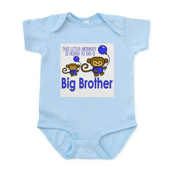CafePress - This Little Monkey Big Brothe Infant Bodysuit - Baby Light Bodysuit, Size Newborn - 24 Months