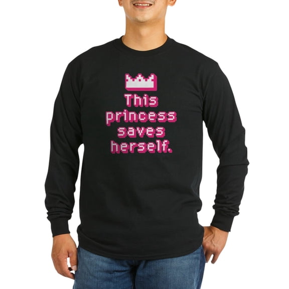 CafePress - This Princess Saves Herse Long Sleeve Dark T Shirt - Long Sleeve Dark T-Shirt
