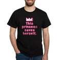 thumbnail image 1 of CafePress - This Princess Saves Herself Dark T Shirt - Men's Classic Graphic Cotton T-Shirt, 1 of 4