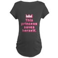thumbnail image 1 of CafePress - This Princess Saves Herself Maternity T Shirt - Maternity Dark T-Shirt, 1 of 3