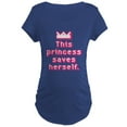 thumbnail image 1 of CafePress - This Princess Saves Herself Maternity T Shirt - Maternity Dark T-Shirt, 1 of 3