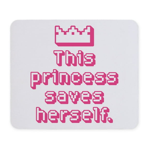 CafePress - This Princess Saves Herself Mousepad - Non-slip Rubber Mousepad, Gaming Mouse Pad