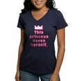 thumbnail image 1 of CafePress - This Princess Saves Herself T Shirt - Women's V-Neck Dark T-Shirt, 1 of 4